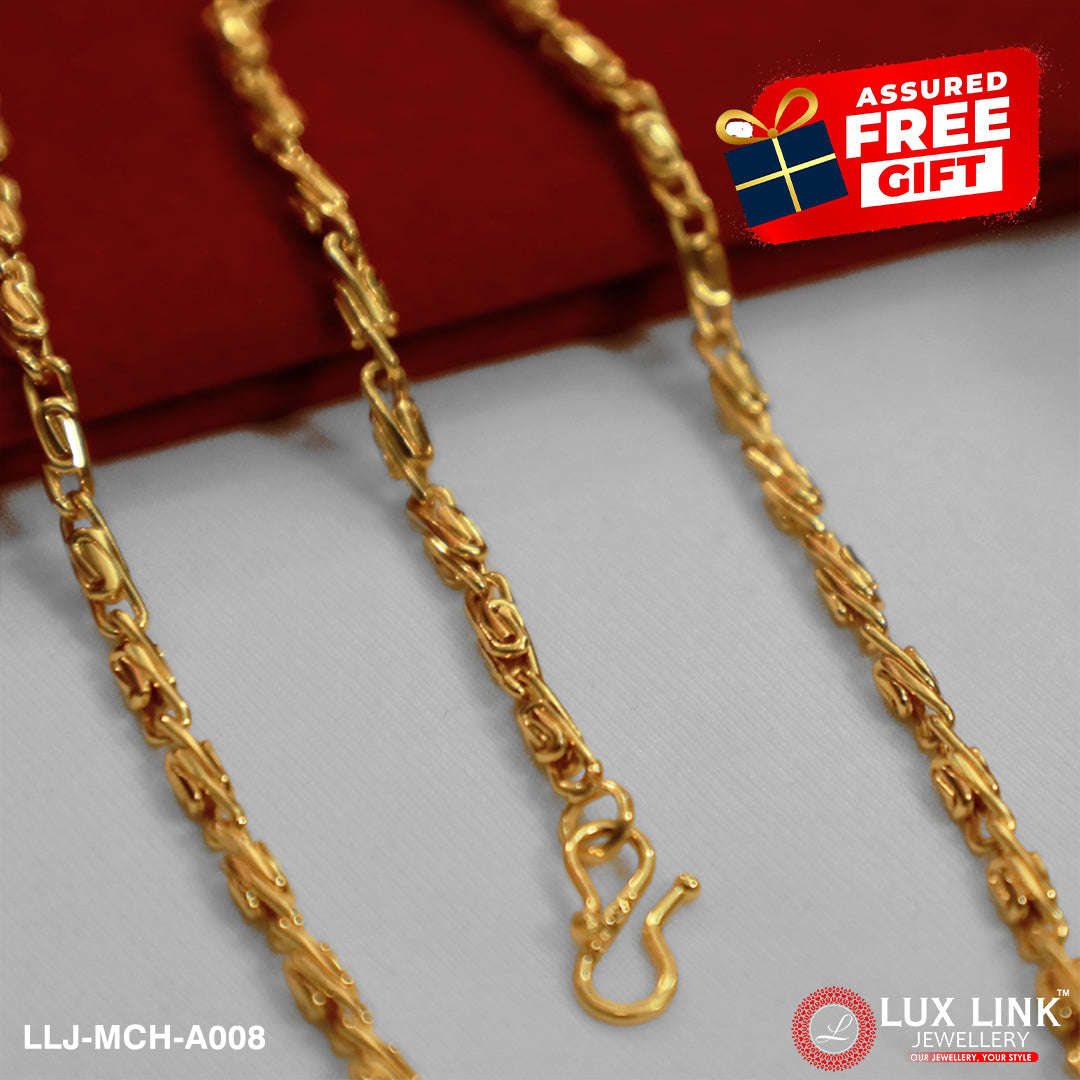 Artisanal Design Chic Design Superior Quality Gold Plated Chain for Men -MCH-A008