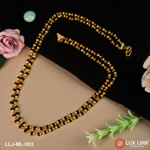 2 Line Lovely Design High-Quality Gold Plated Rudraksha Mala for Men - ML - 003