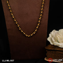 Black Stunning Design Superior Quality Gold Plated Mala for Men - ML - 007