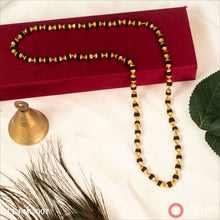 Black Stunning Design Superior Quality Gold Plated Mala for Men - ML - 007