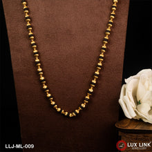 Small Rudraksha Mala Premium-Grade Quality Gold Plated for Men - ML - 009