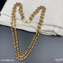 2 Line Trending Design Gold Plated Rudraksha Mala for Men - ML - 011
