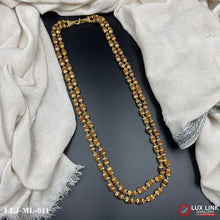 2 Line Trending Design Gold Plated Rudraksha Mala for Men - ML - 011