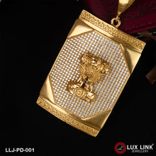 Big Mudra Diamond Pendant Premium-Grade Quality Gold Plated for Men - PD - 001