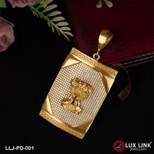 Big Mudra Diamond Pendant Premium-Grade Quality Gold Plated for Men - PD - 001