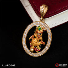 Kashtbhanjan Dev With Diamond Cute Design Best Quality Gold Plated Pendant For Men - PD - 002