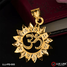Om Charming Design Premium-grade Quality Gold Plated Pendant For Men - PD - 005