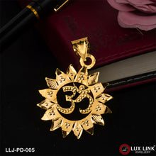 Om Charming Design Premium-grade Quality Gold Plated Pendant For Men - PD - 005