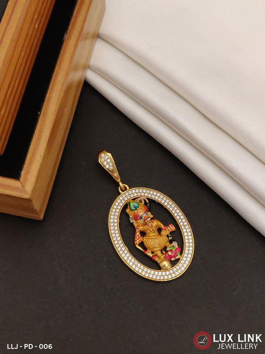 Cute Kashtabhanjan Micro Gold Pendant For Men PD-006