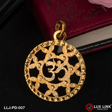 Om Superior Quality High-class Design Gold Plated Pendant For Men - PD - 007