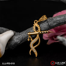 Krishna With Diamond Finely Detailed Design Gold Plated Pendant For Men - PD - 010
