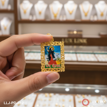 Mogal Maa Handmade Photo Unique Design Gold Plated Pendant For Men - PD - 012