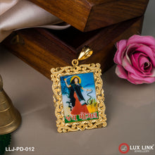 Mogal Maa Handmade Photo Unique Design Gold Plated Pendant For Men - PD - 012