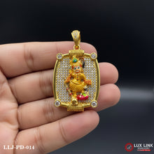 Kastbhanjan with Diamond Antique Design Gold Plated Pendant - PD - 014