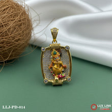 Kastbhanjan with Diamond Antique Design Gold Plated Pendant - PD - 014