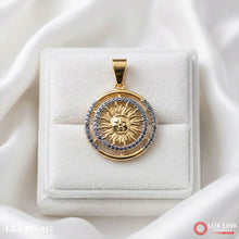 Elegant Sun God Design Matte Gold Finish Pendant For Men PD -017