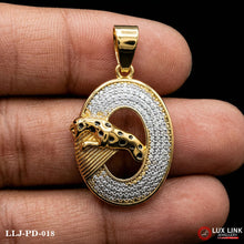 Jaguar With Diamond Extraordinary Design Gold Plated Pendant For Men PD -018