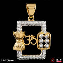 Om Symbol Gold On White Background For Men PD -019