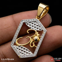 Ganesha With Diamond Excellent Design Gold Plated Pendant For Men PD -020