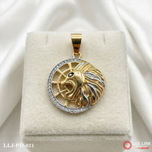 Gold Stylish Lion Design Pendant For Men PD -021