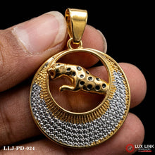 Jaguar With Diamond Extraordinary Design Gold Plated Pendant For Men PD -024