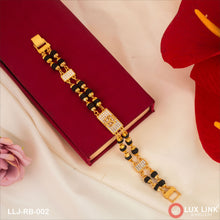 Mercedes Glittering Design Gold Plated Rudraksha Bracelet For Men - RB - 002