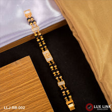 Mercedes Glittering Design Gold Plated Rudraksha Bracelet For Men - RB - 002