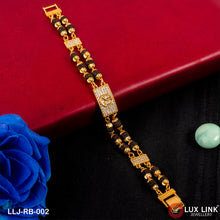 Mercedes Glittering Design Gold Plated Rudraksha Bracelet For Men - RB - 002