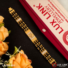 Om Designer Design Best Quality Gold Plated Rudraksha Bracelet For Men - RB - 003