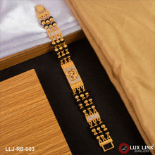 Om Designer Design Best Quality Gold Plated Rudraksha Bracelet For Men - RB - 003