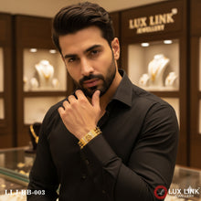 Om Designer Design Best Quality Gold Plated Rudraksha Bracelet For Men - RB - 003