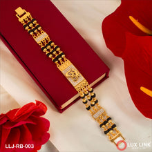 Om Designer Design Best Quality Gold Plated Rudraksha Bracelet For Men - RB - 003