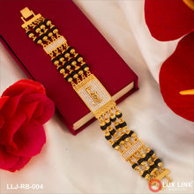 Ram With Diamond Prominent Gold Plated Rudraksha Bracelet For Men - RB - 004