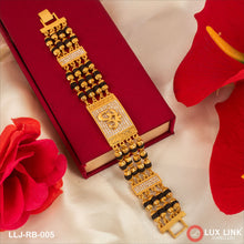 Om With Diamond Latest Design High-quality Gold Plated Bracelet For Men - RB - 005