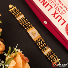 Mahakal With Diamond Prominent Gold Plated Rudraksha Bracelet For Men - RB - 007