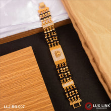 Mahakal With Diamond Prominent Gold Plated Rudraksha Bracelet For Men - RB - 007