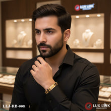 Ram Traditional Design Gold Plated Rudraksha Bracelet for Men - RB - 008