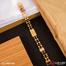 Om Fabulous Design Gold Plated Rudraksha Bracelet For Men - RB - 009