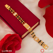 Om Fabulous Design Gold Plated Rudraksha Bracelet For Men - RB - 009