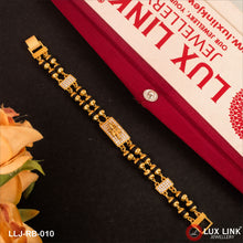 Trishul Finely Detailed Design Gold Plated Rudraksha Bracelet For Men - RB - 010