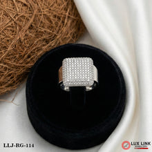 Silver Plated with Diamond Extraordinary Design Ring for Men - RG - 114