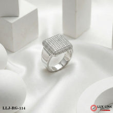 Silver Plated with Diamond Extraordinary Design Ring for Men - RG - 114