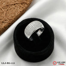 Silver with Diamond Hand-Crafted Design Ring for Men - RG - 115