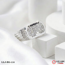 Silver Plated Ram with Diamond Fashionable Design Ring for Men - RG - 116