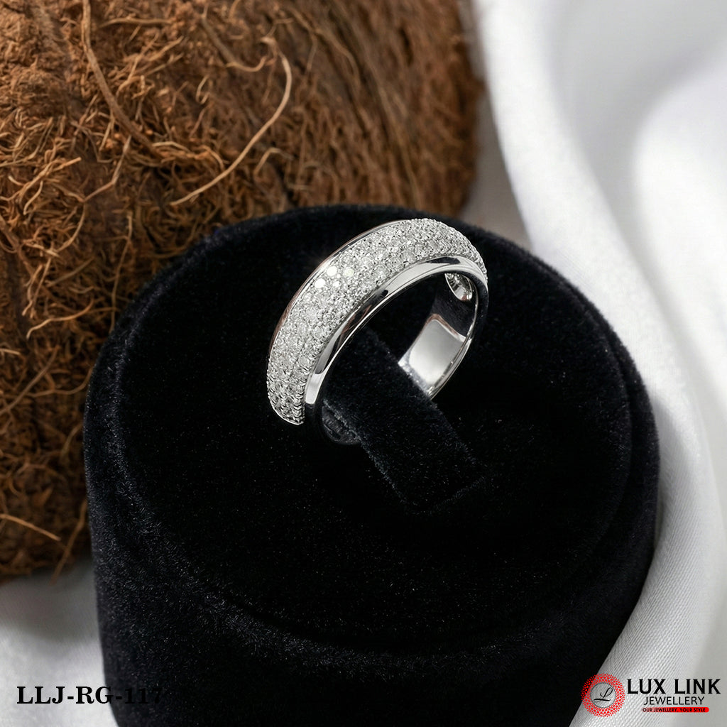 Silver Plated Awesome Design Diamond Ring for Men - RG - 117