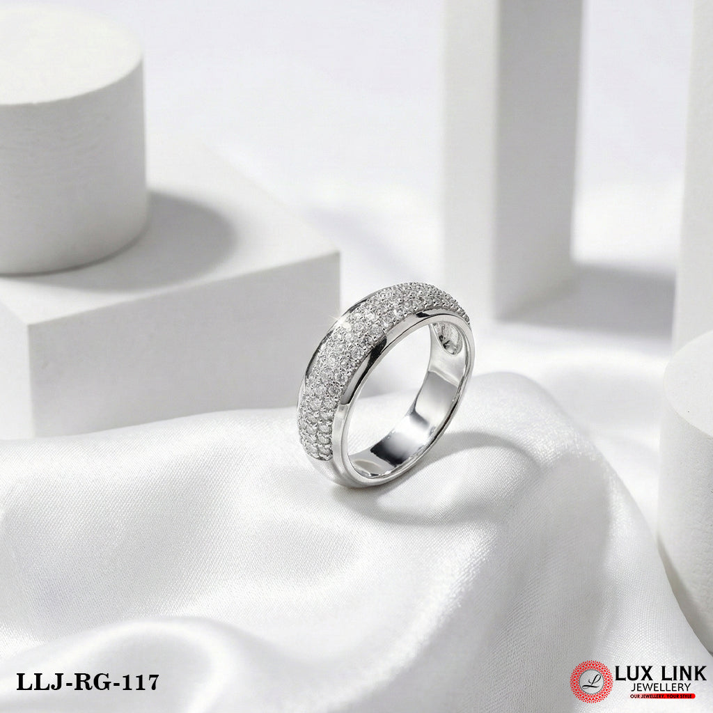 Silver Plated Awesome Design Diamond Ring for Men - RG - 117