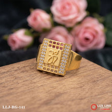 Stylish Design Gold Plated Om Ring for Men RG -141