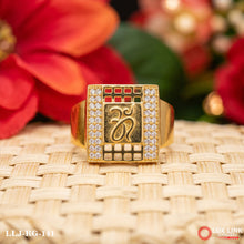 Stylish Design Gold Plated Om Ring for Men RG -141