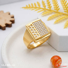 Gold Forming With Diamond Finely Detailed Design Ring For Men RG -143
