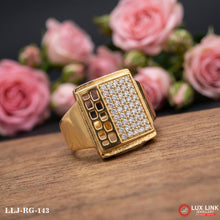 Gold Forming With Diamond Finely Detailed Design Ring For Men RG -143